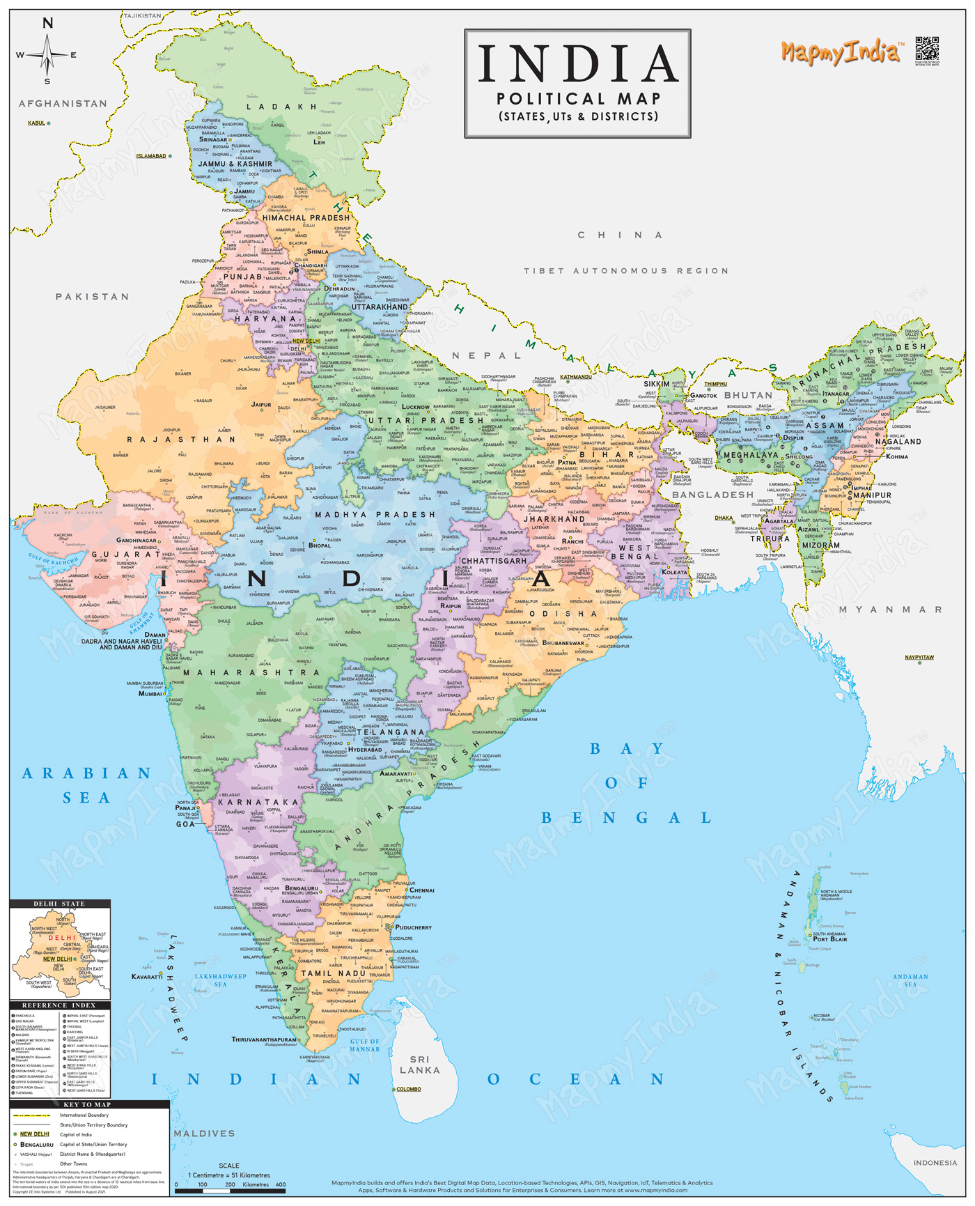 India Political Map 2025 Political Map Of India FDUIDS